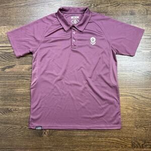 Zero Foxtrot Shirt Men Medium Purple Tactical Performance Golf Polo Stretch
